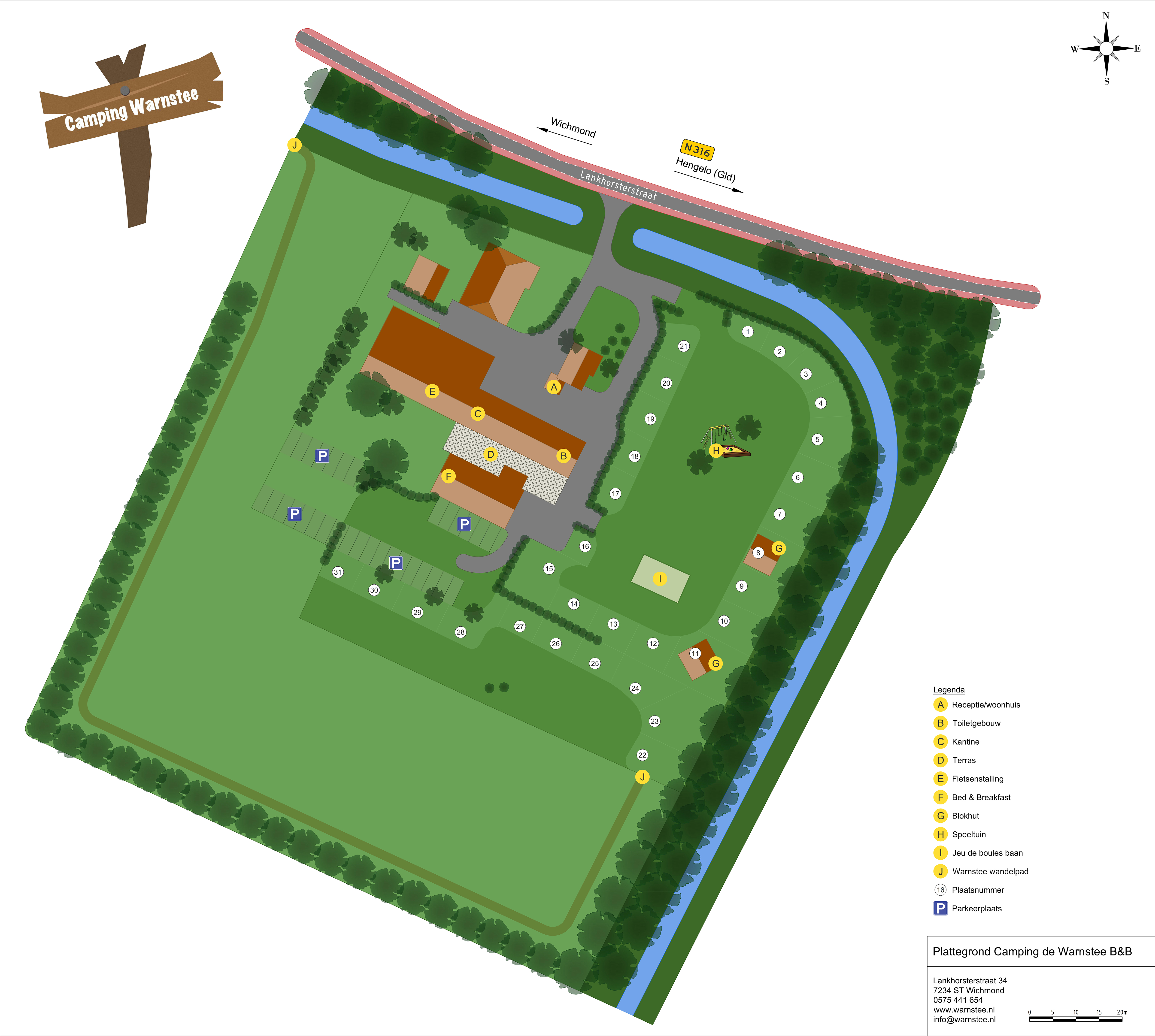 Minicamping Warnstee plattegrond