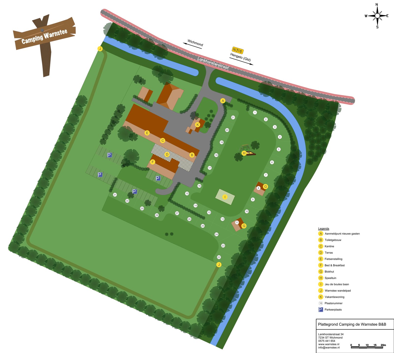 Minicamping Warnstee plattegrond